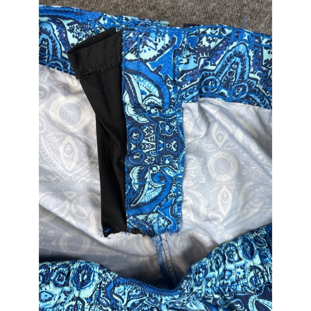 Kanu Surf Blue Paisley Mandala Board Shorts Swim Trunks Mens 2X Cargo Pocket 8" - Picture 7 of 10